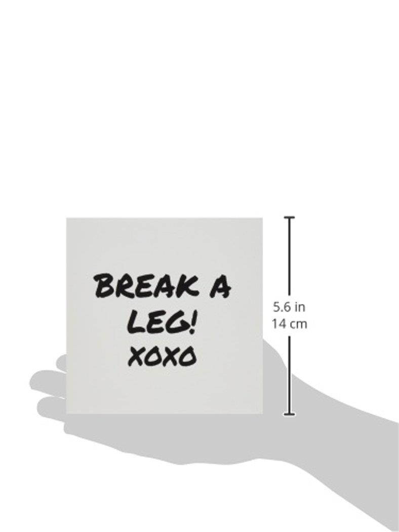 3dRose Break a Leg Xoxo Theater Actor Show Business Good Luck Message Note Greeting Cards, Set of 12 (gc_195571_2)