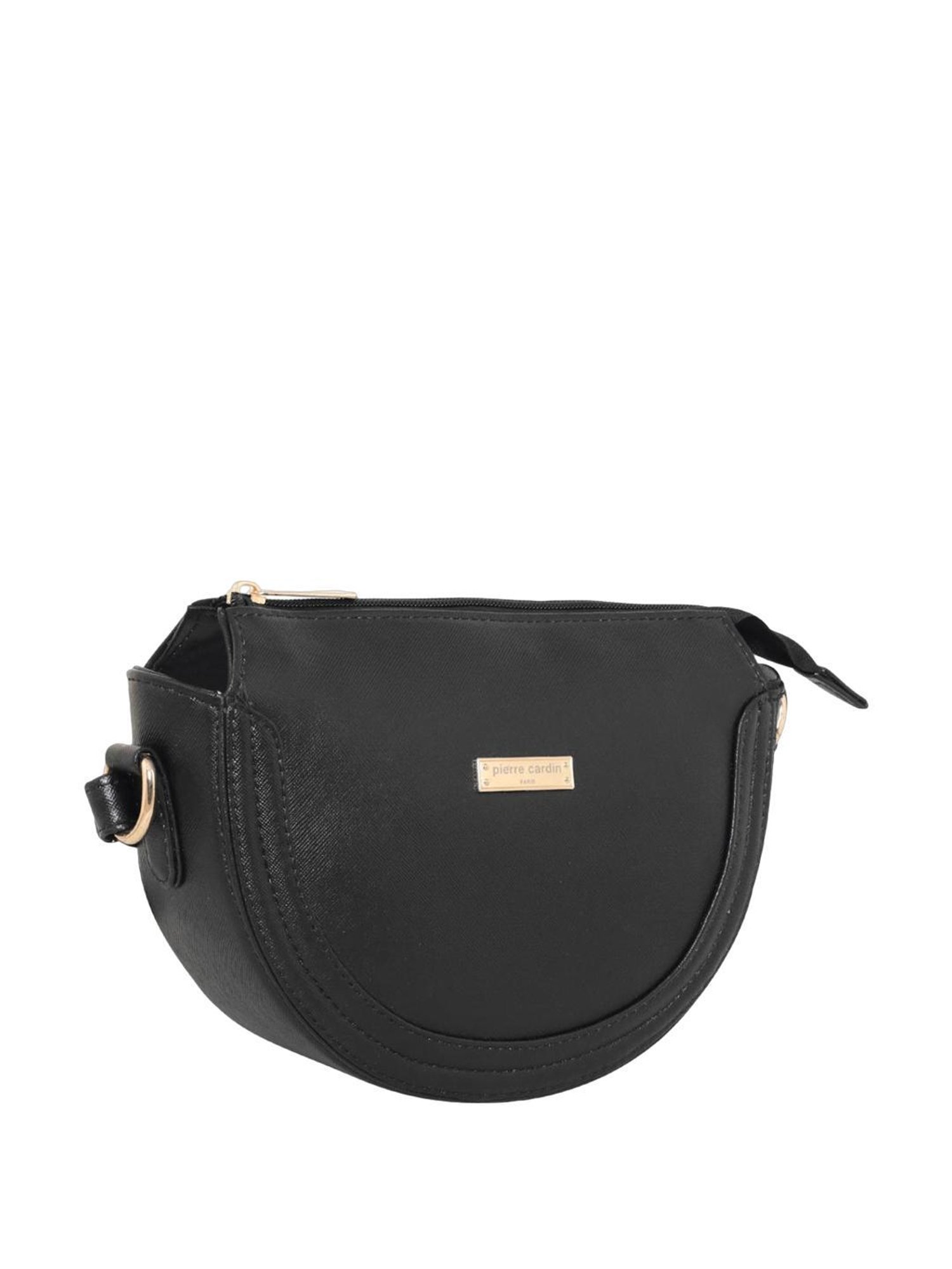 Pierre Cardin Black Solid Sling Handbag