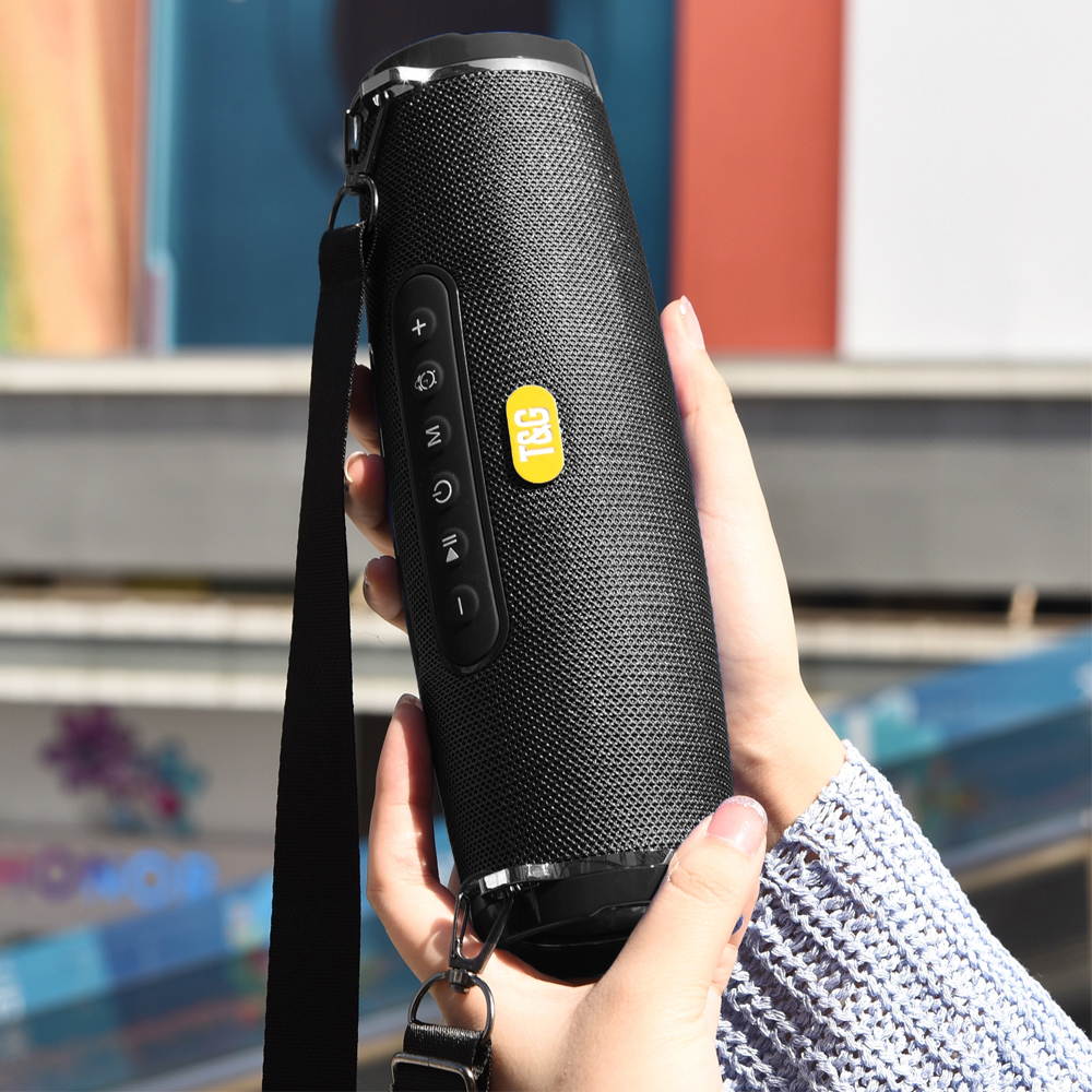 Take & Go Portable Wireless Speaker w/ LED Clock & FM Tuner (AUX, TF Card & USB Input)