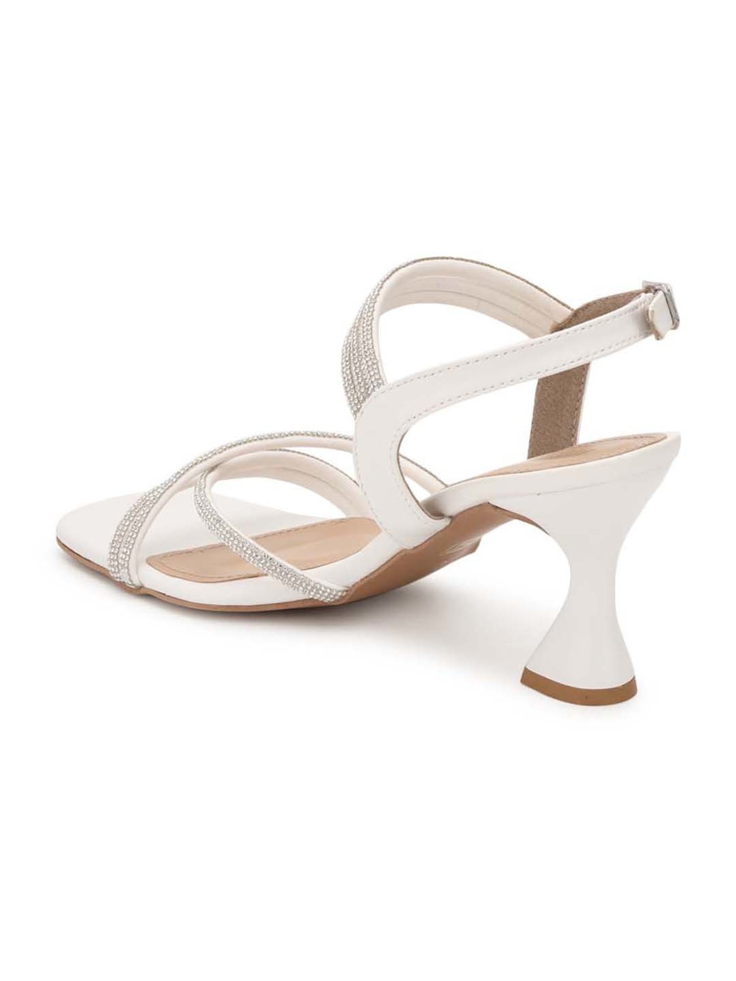 Truffle Collection Women's White Back Strap Sandals