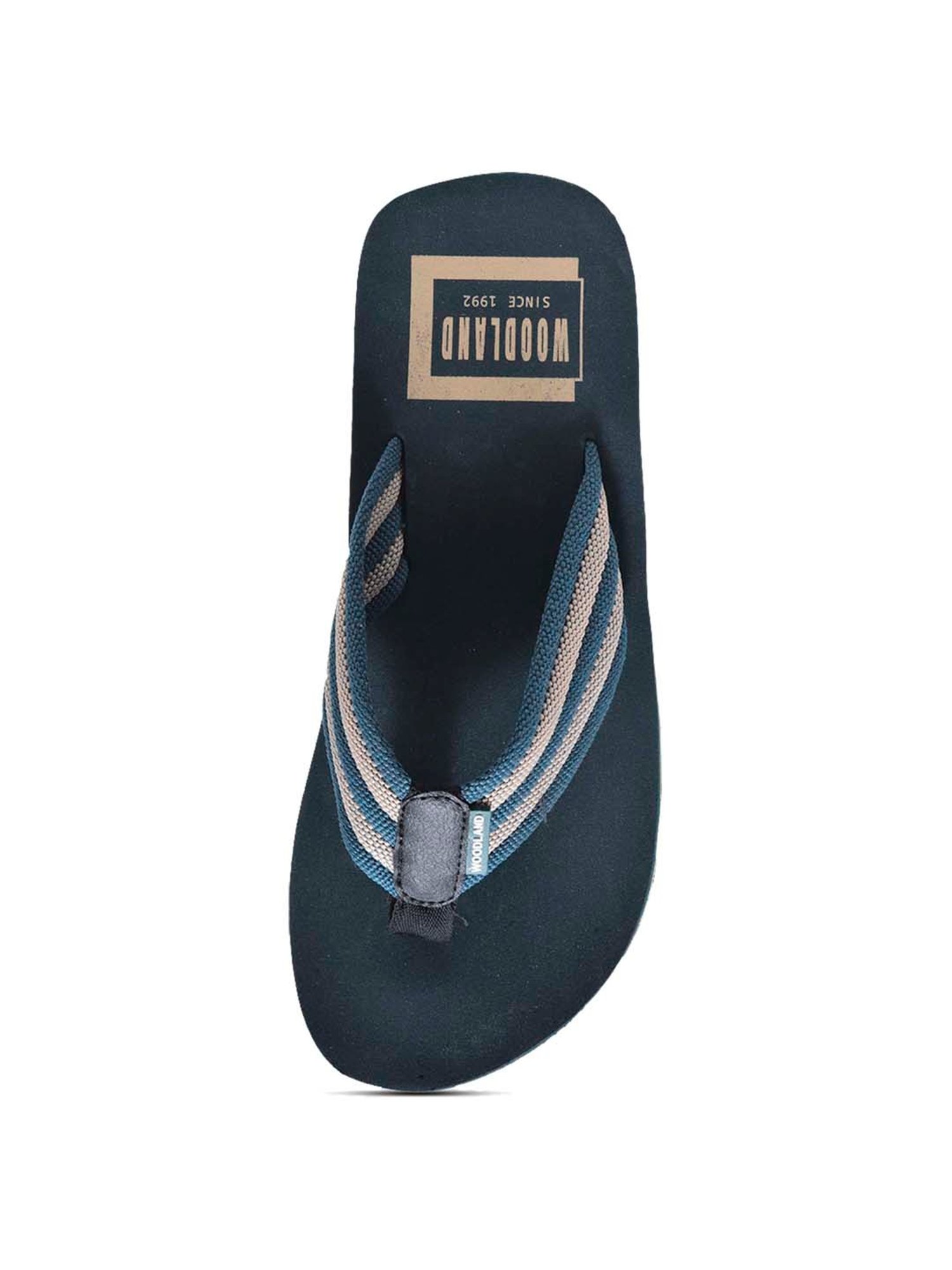Woodland Men's Teal Green & White Flip Flops