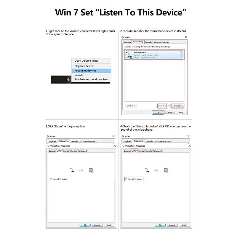Lavalier Microphone for Voice Amplifier,2.4G Lapel Mic Recording Microphones for iPhone Computer,Smart Phone DSLR,PA System,Speakers,for Teachers,Public Speaking,Karaoke(No Support MacBook)
