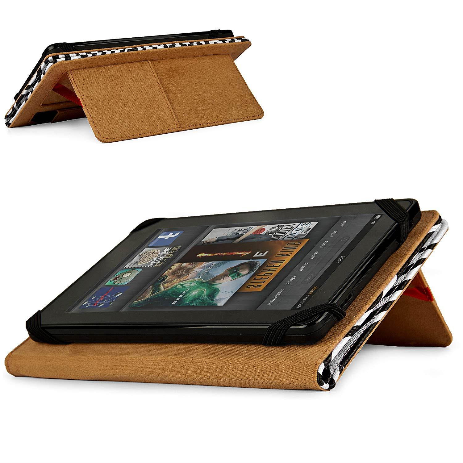 Mary Cover Portfolio Travel Case For Visual Land Prestige 7G, Pro FabTab, 7D 7-inch Tablet