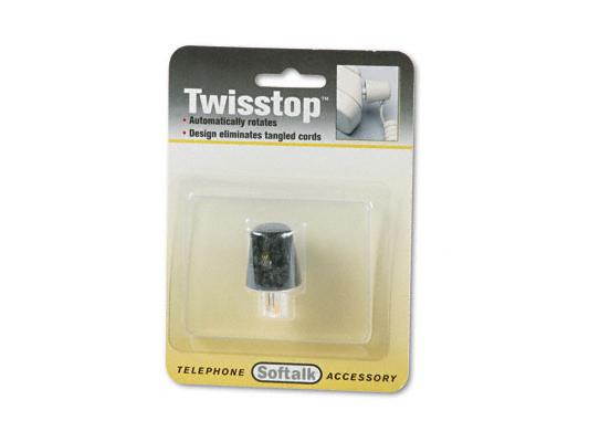 Softalk Twisstop Rotating Phone Cord Detangler, Black 1501