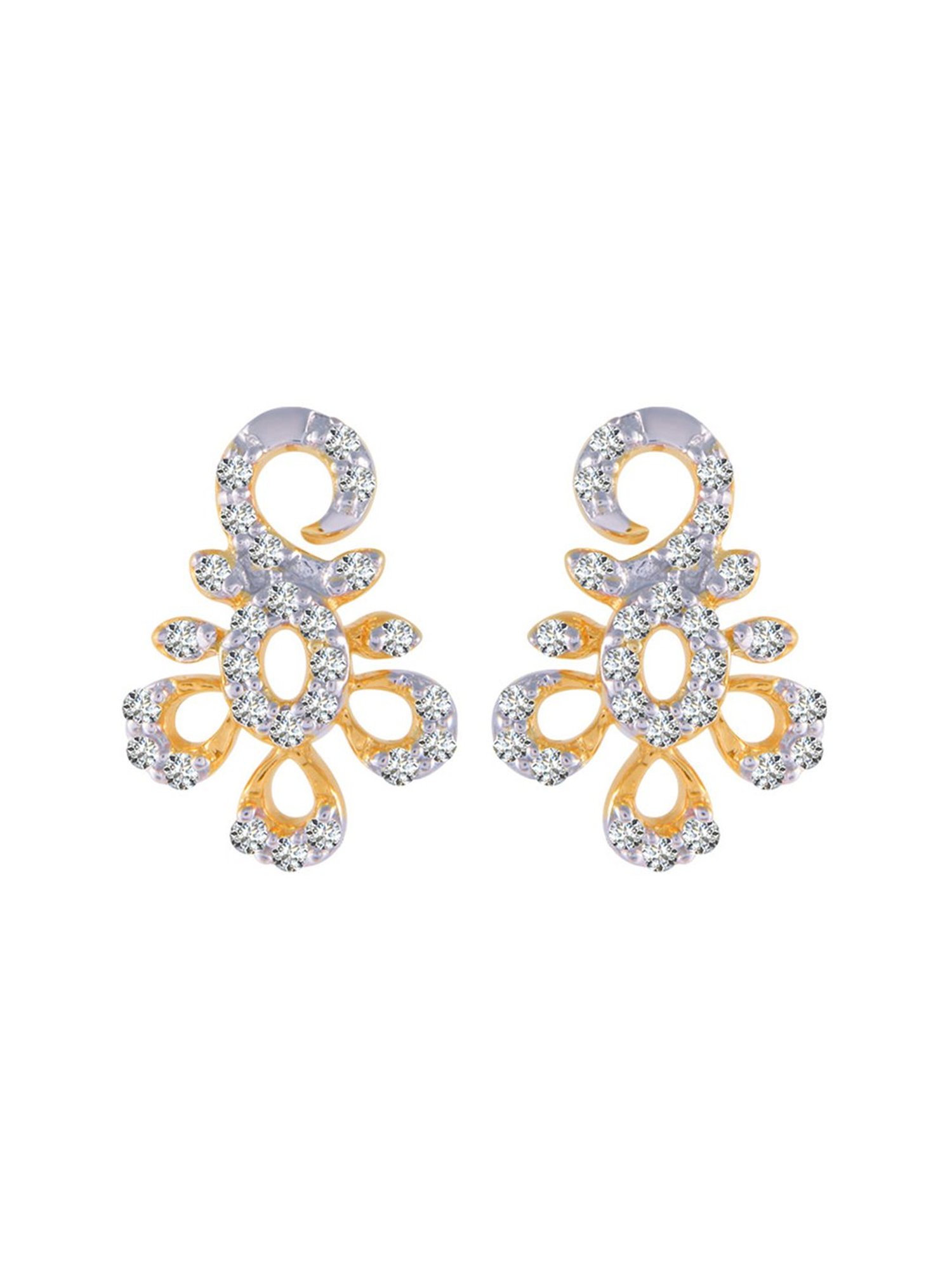 P.C. Chandra Jewellers 18 kt Gold & Diamond Earrings