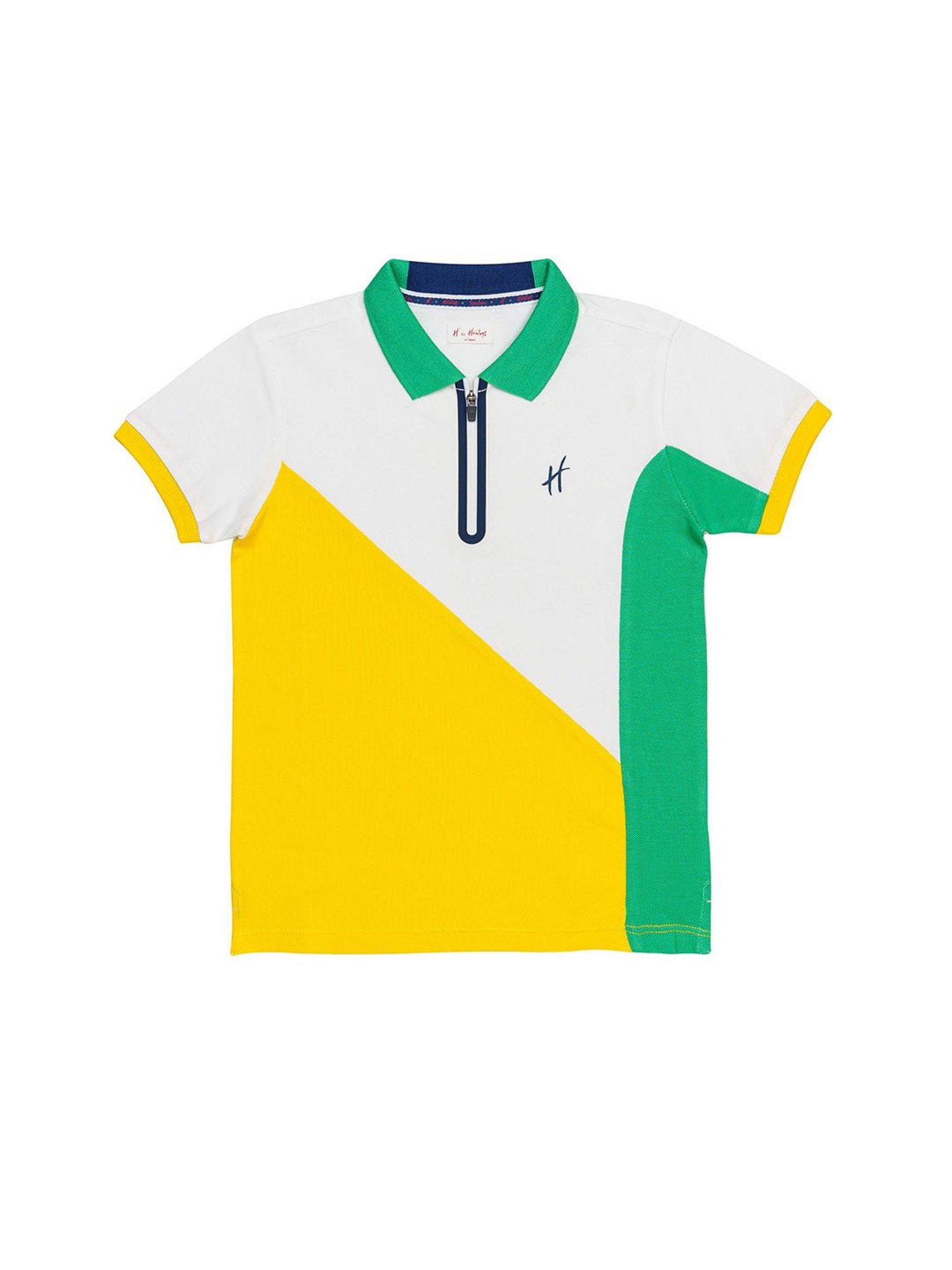 H by Hamleys Boys Multicolor Color Block Polo T-Shirt