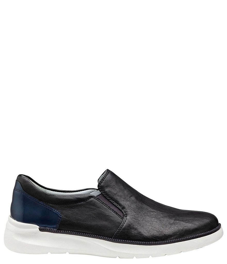 Johnston & Murphy Emery Leather Double Gore Slip-On Sneakers