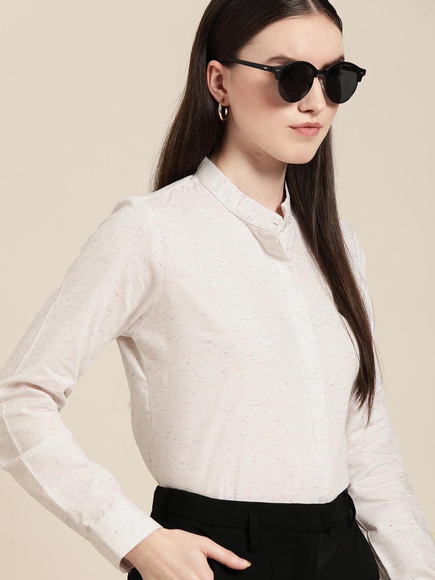 Hancock Cream Cotton Textured Shirt