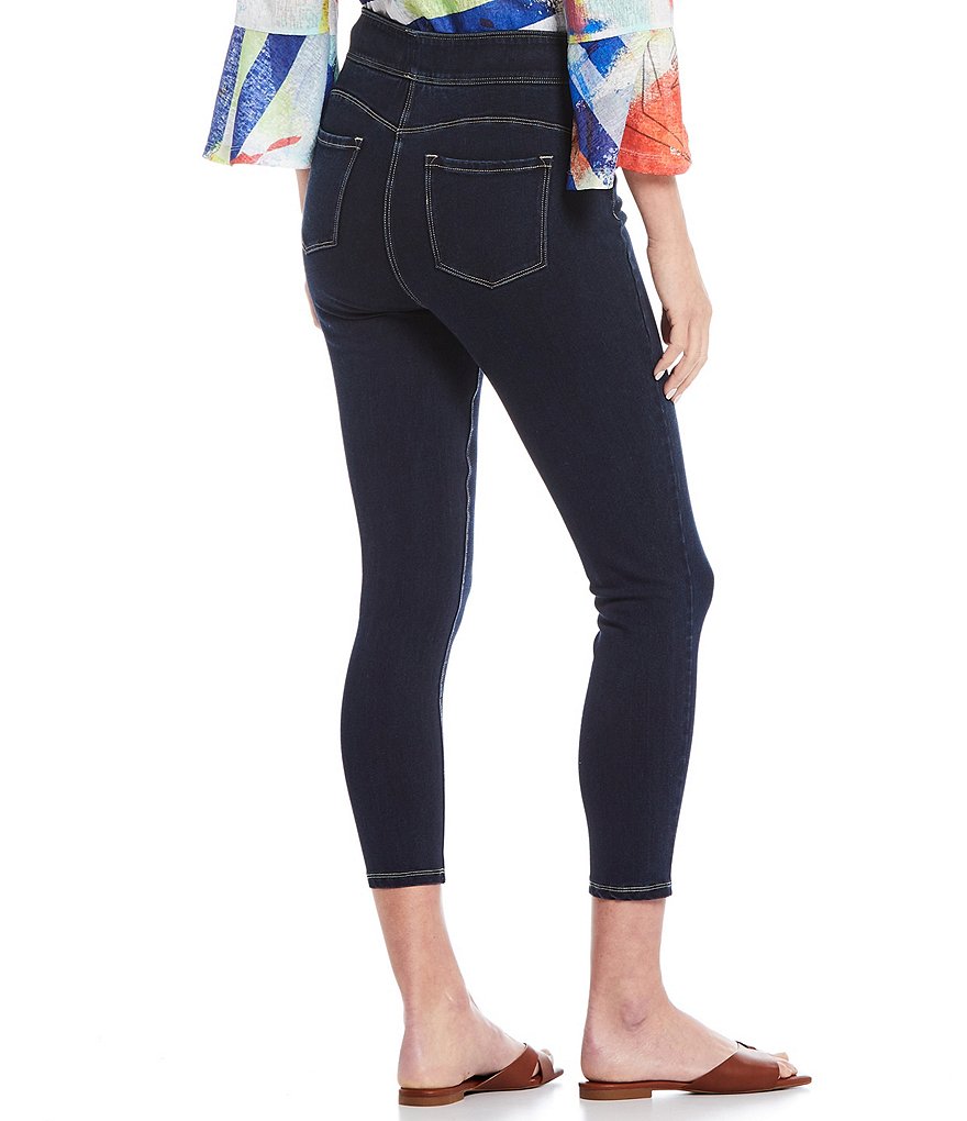 Ali Miles Jamie Crop Denim Skinny Leg Pull-On Jeggings