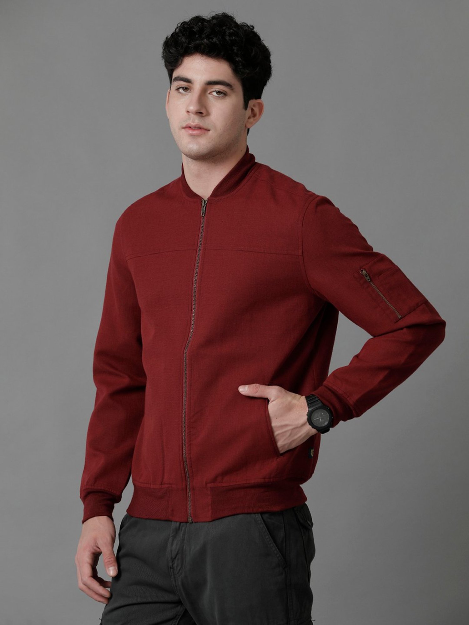 Hummel Blue Regular Fit Solid Jacket