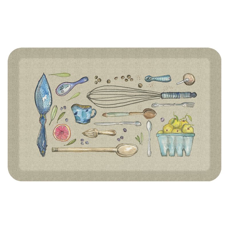20"x34" Medallion Accent Kitchen Rug Blue - Threshold™