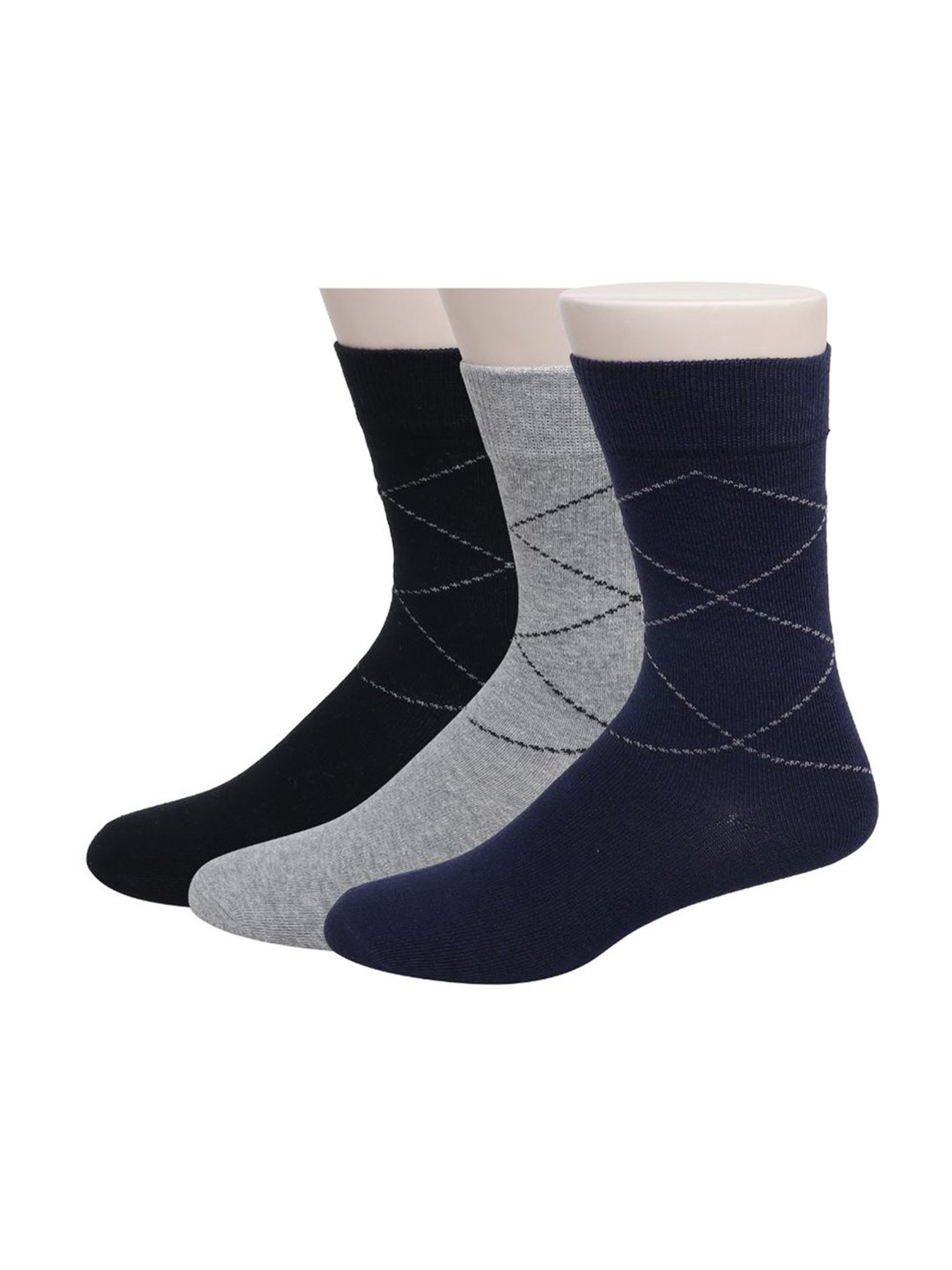 Sokker Multicolor Cotton Solid Socks - Set of 3