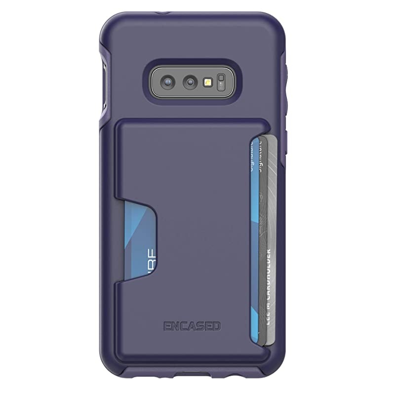 Galaxy S10e Wallet Case Phantom Ultra Durable Cover with Card Holder Slot 4 Credit Card Capacity Purple