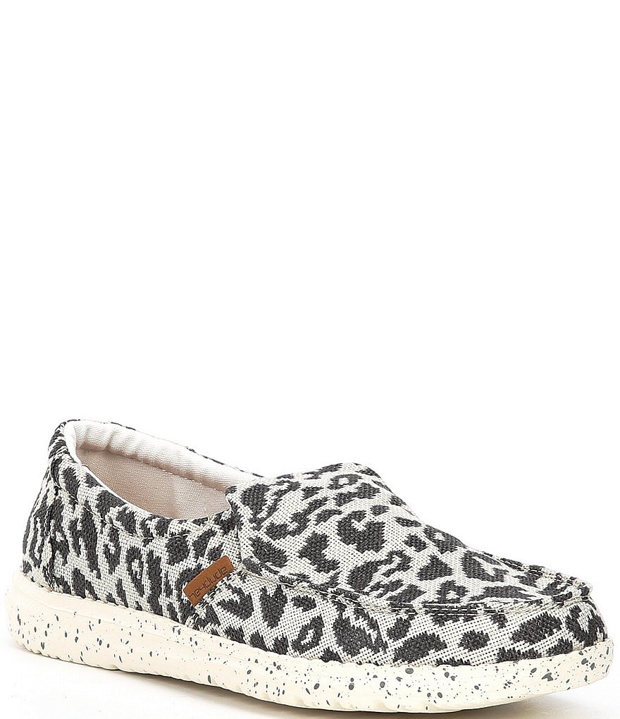 Hey Dude Women's Misty Woven Cheetah Print Washable Slip-Ons