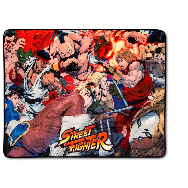 Just Funky Street Fighter II: The World Warrior Fleece Throw Blanket | 45 x 60 Inches