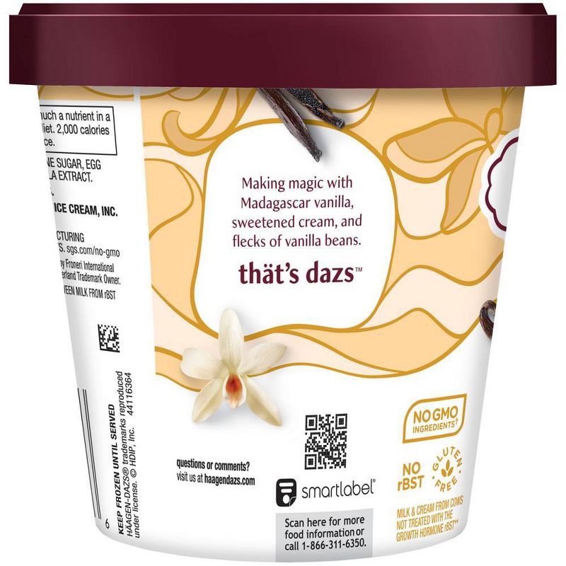 Haagen Dazs Vanilla Bean Ice Cream - 14oz