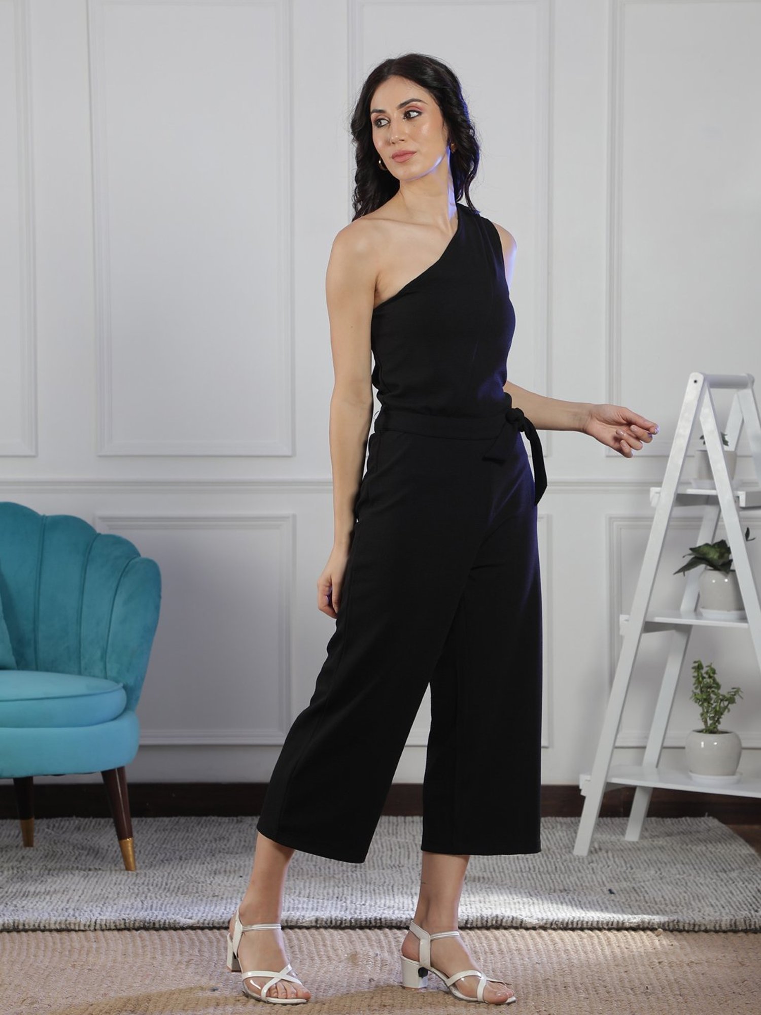 NEUDIS Black One Shoulder Jumpsuit