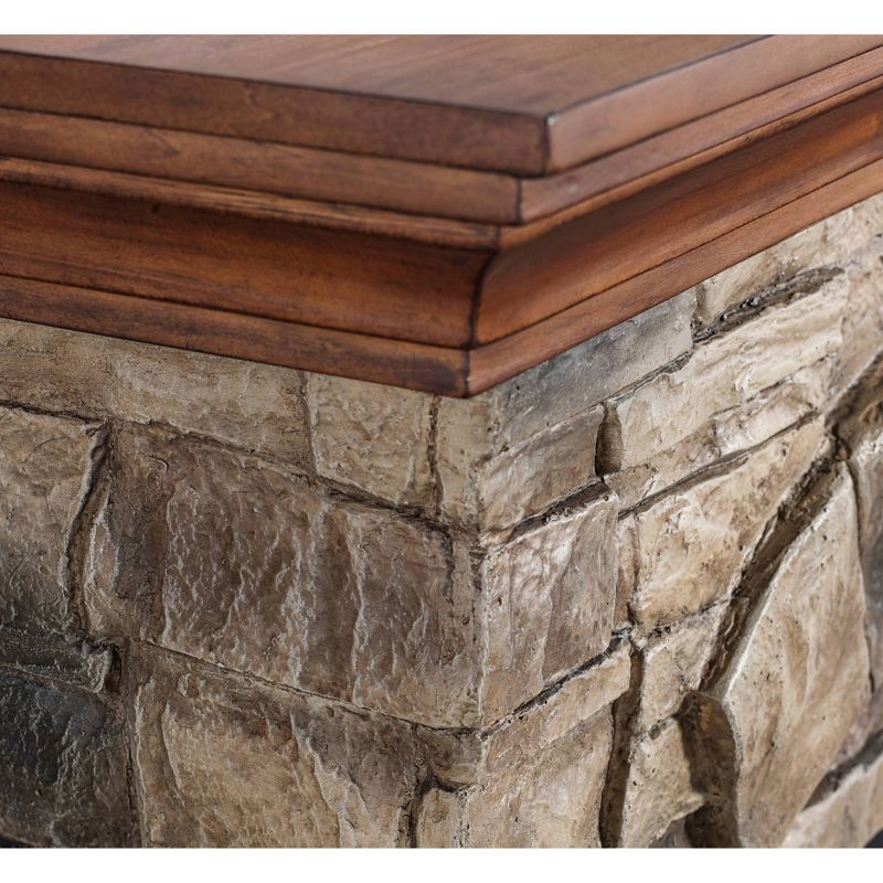 40" Freestanding Electric Fireplace Tan - Home Essentials