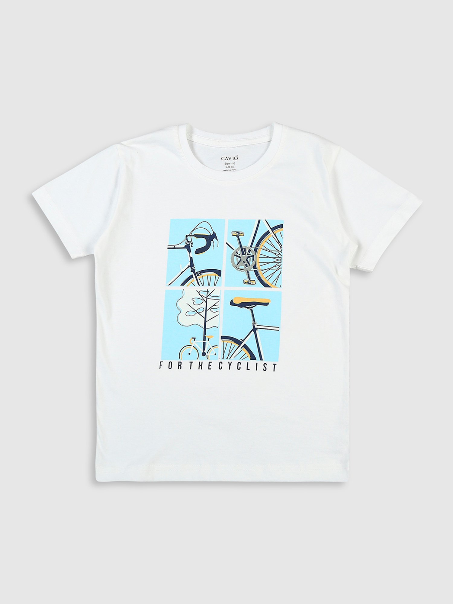 Cavio Kids Sky Blue & White Checks Full Sleeves Shirt with T-Shirt