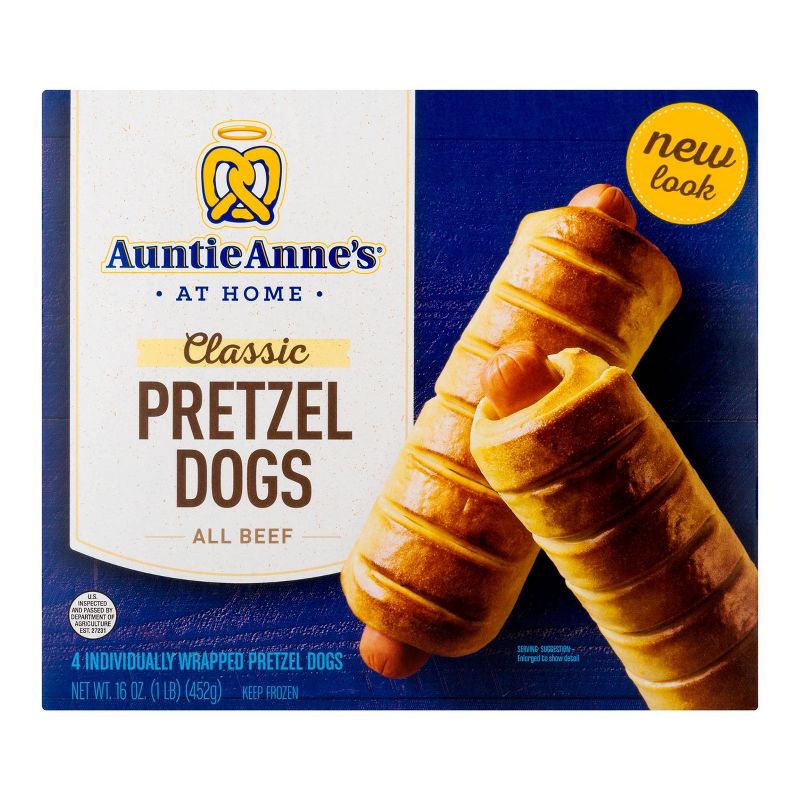 Auntie Anne's Classic All Beef Frozen Pretzel Dogs - 4ct/16oz