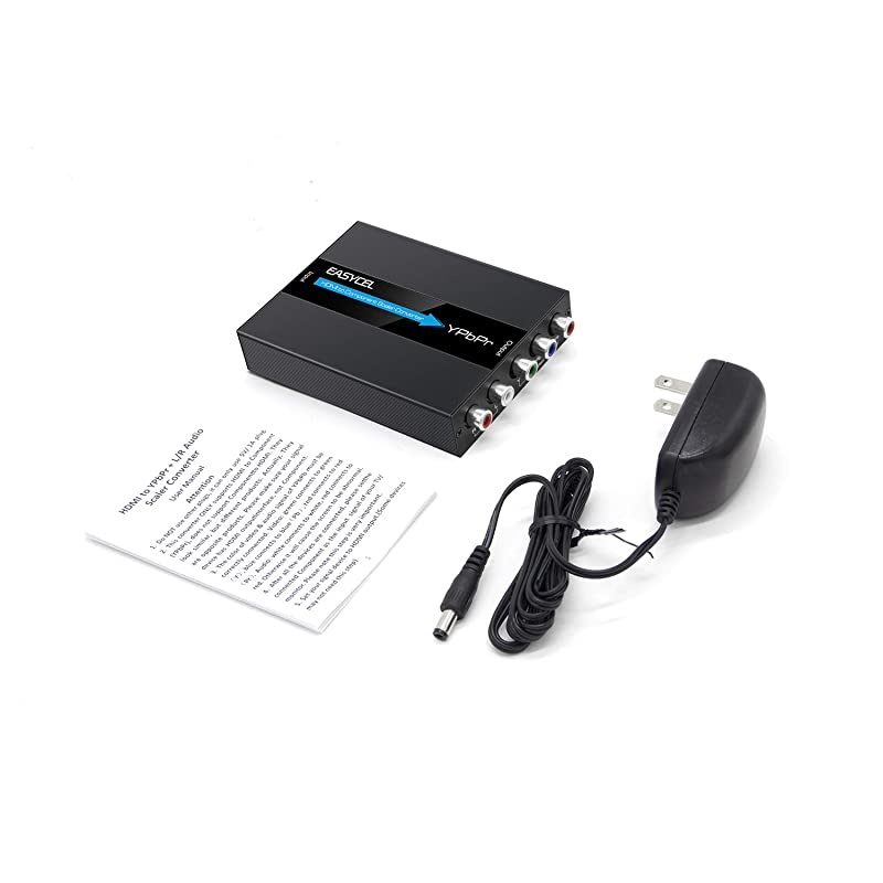 HDMI to Component Converter  Aluminum 1080P HDMI to YPbPr HDMI to RGB 5RCA Scaler Converterwith Scaler Function HDMI Input to Component YPbPr Output Converter