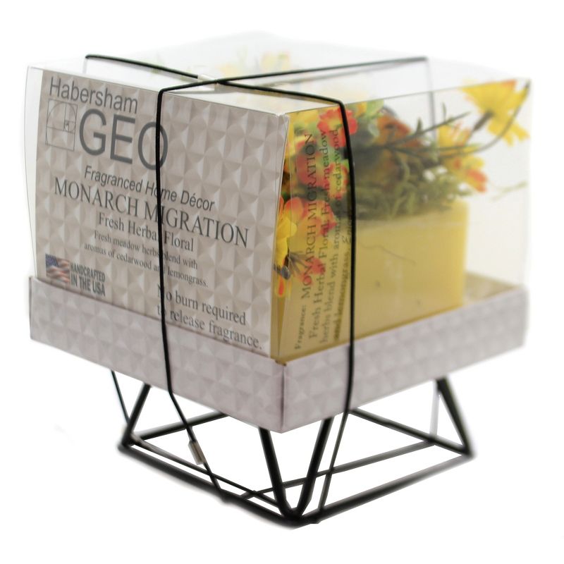 Habersham Candles 5.5" Monarch Migration With Stand Flameless Fresh Herbal  -  Flameless Candles