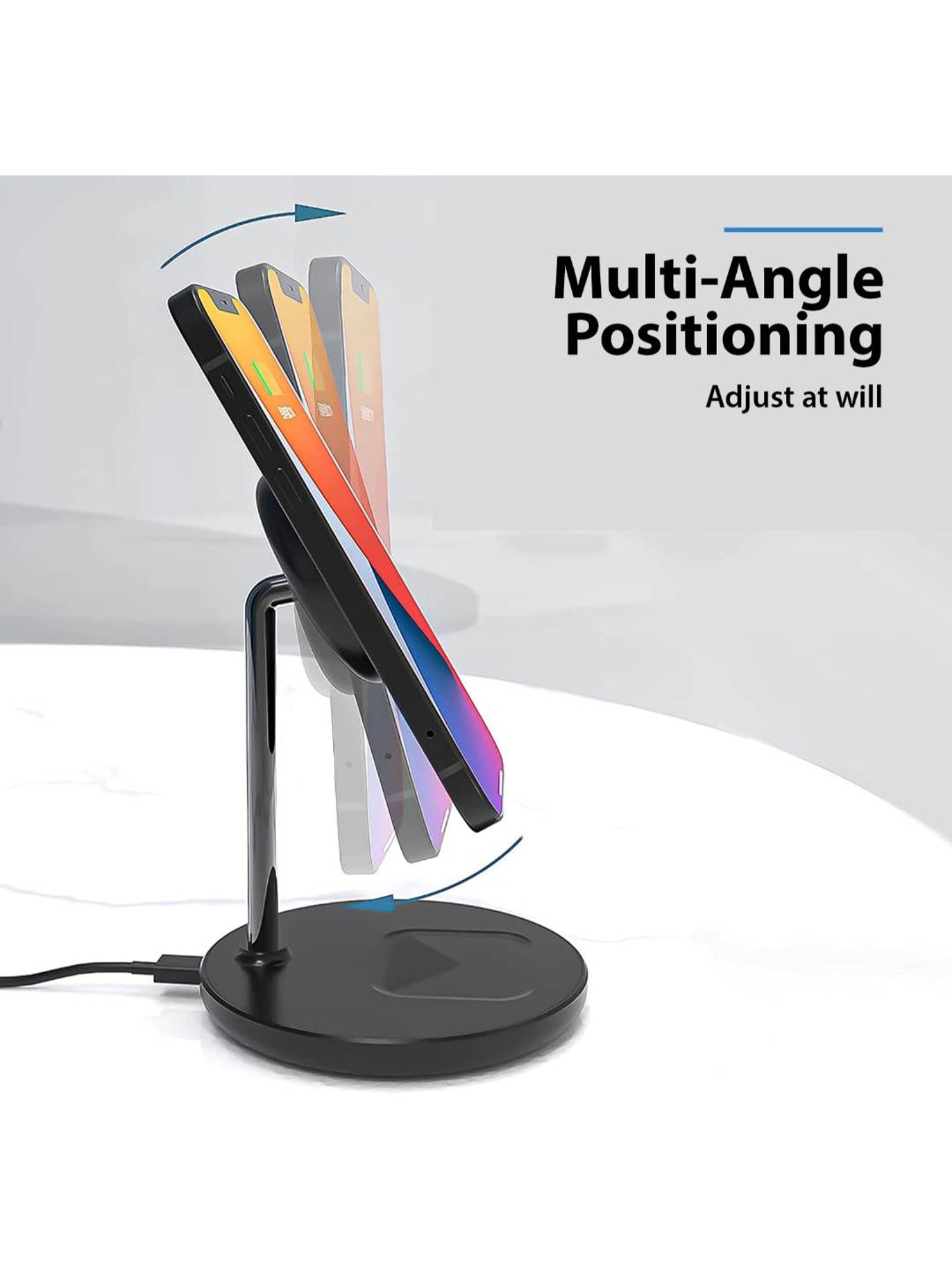 UNIGEN MAGTEC 200 2 in 1 Magnetic Wireless Stand For iPhone 13, 12 Series (Black)