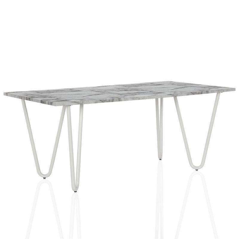 Mulberry Faux Marble Dining Table White - CosmoLiving by Cosmopolitan