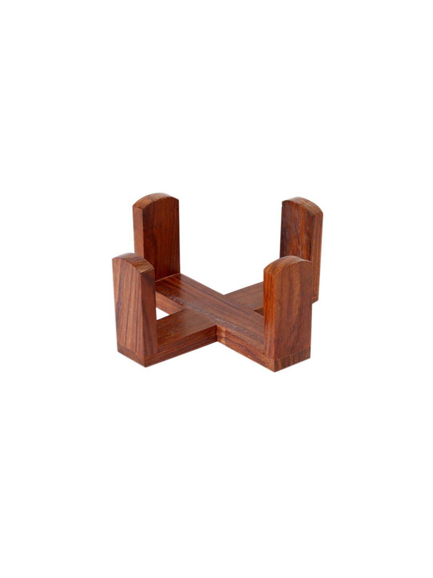 Karo Tapi Printed Multicolor Wood Coasters - Set of 6