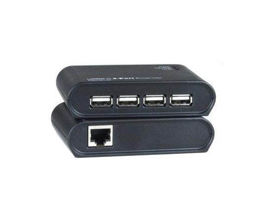 NTI usb2-c5-4lc Low-Cost 4-Port USB 2.0 Extender (Transmitter/Receiver) Kit via CAT5 up to 165ft