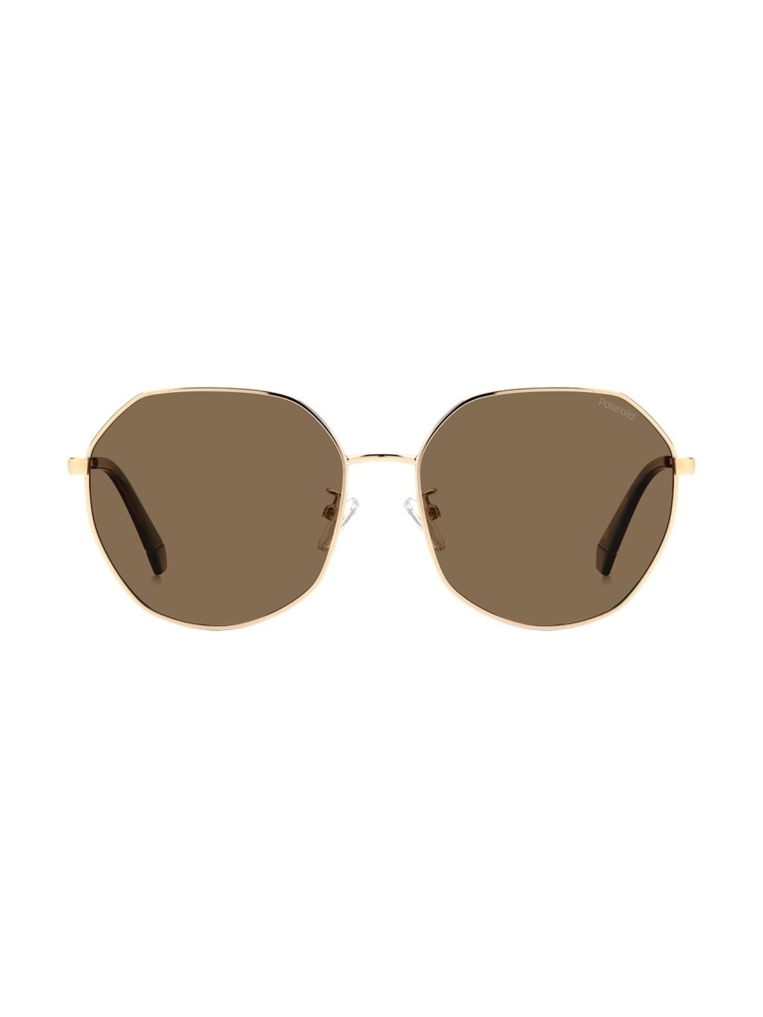 Polaroid Brown Geometric Polarised and UV Protected Lens Sunglasses for Women