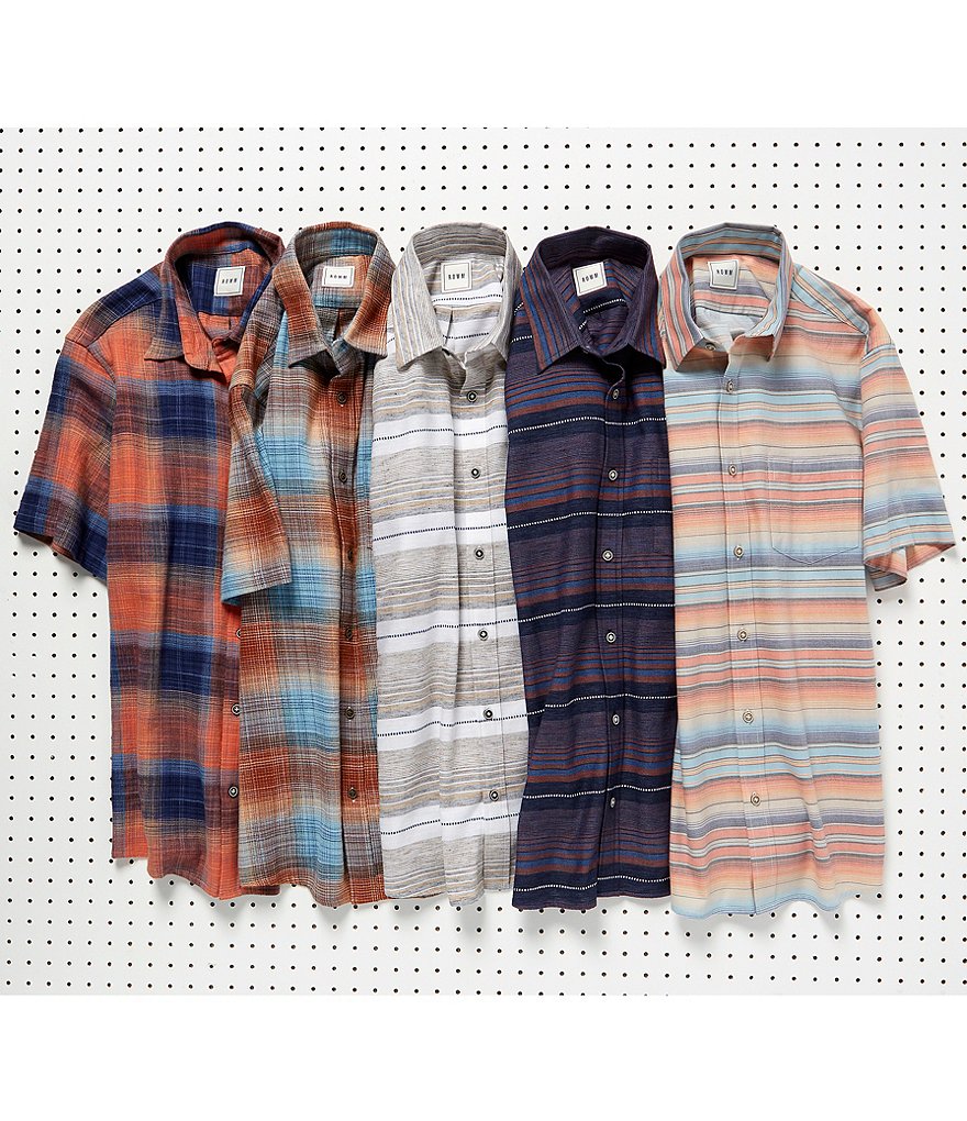 Rowm Short Sleeve Plaid Twill Sportshirt