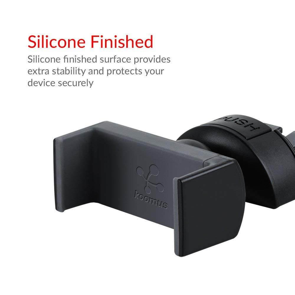 Koomus Pro CD Slot Car Mount Holder Cradle for All Smartphones - Black