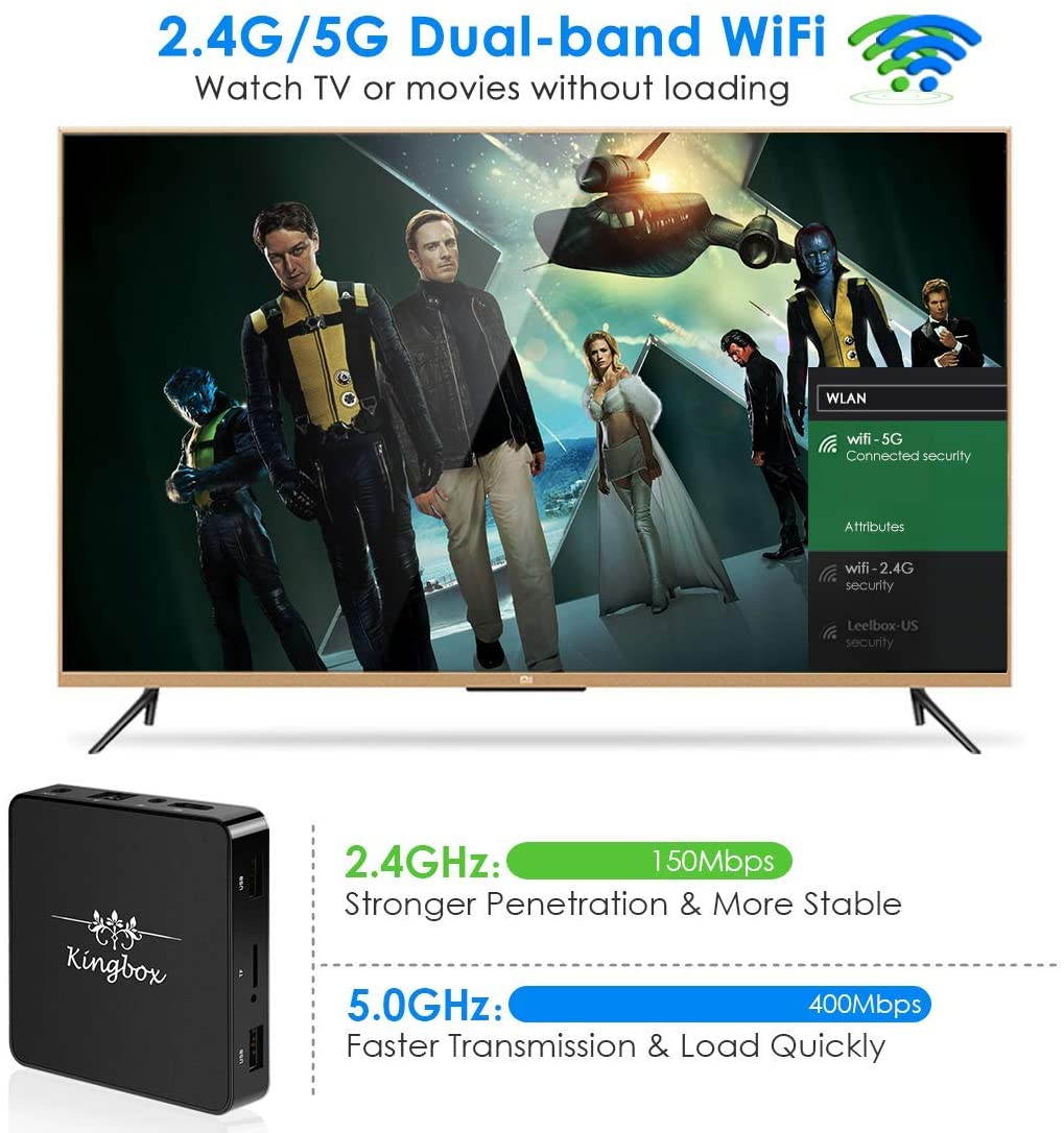 Kingbox Android 8.1 TV Box, Model-X TV Box 2GB RAM+16GB