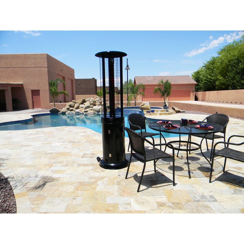 Commercial Infrared Flame Glass Tube Outdoor Patio Heater Black - AZ Patio Heaters