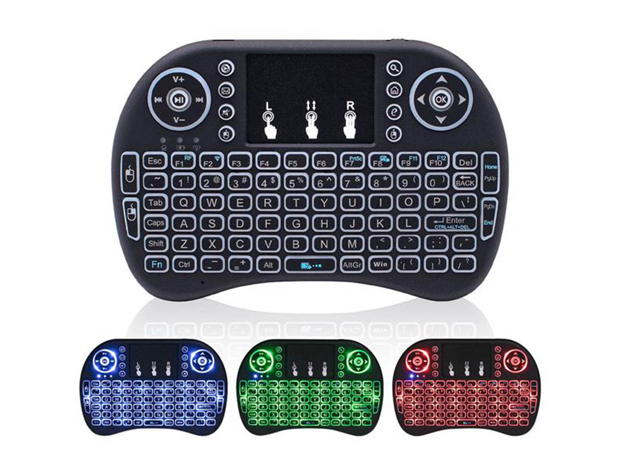 Mini i8 2.4G Air Mouse Wireless Keyboard with Touchpad Black