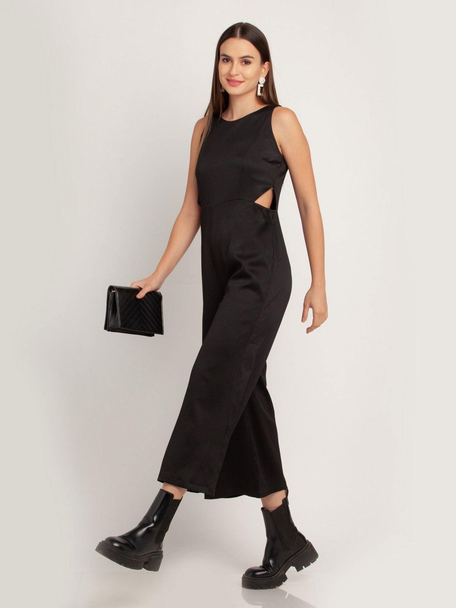 Zink London Black Full Length Jumpsuit
