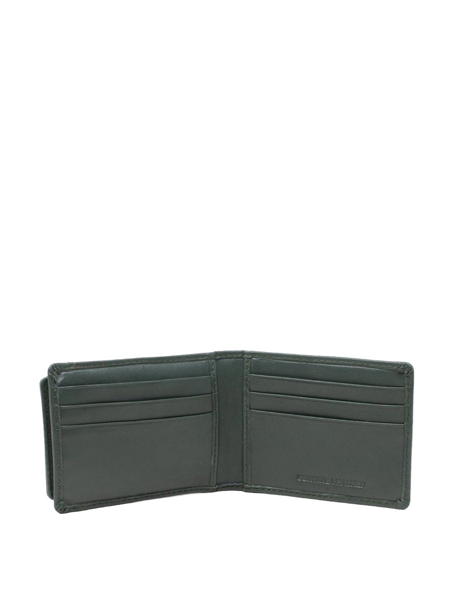 Tohl Viga Green Casual Leather Bi-Fold Wallet With Card Holder for Men