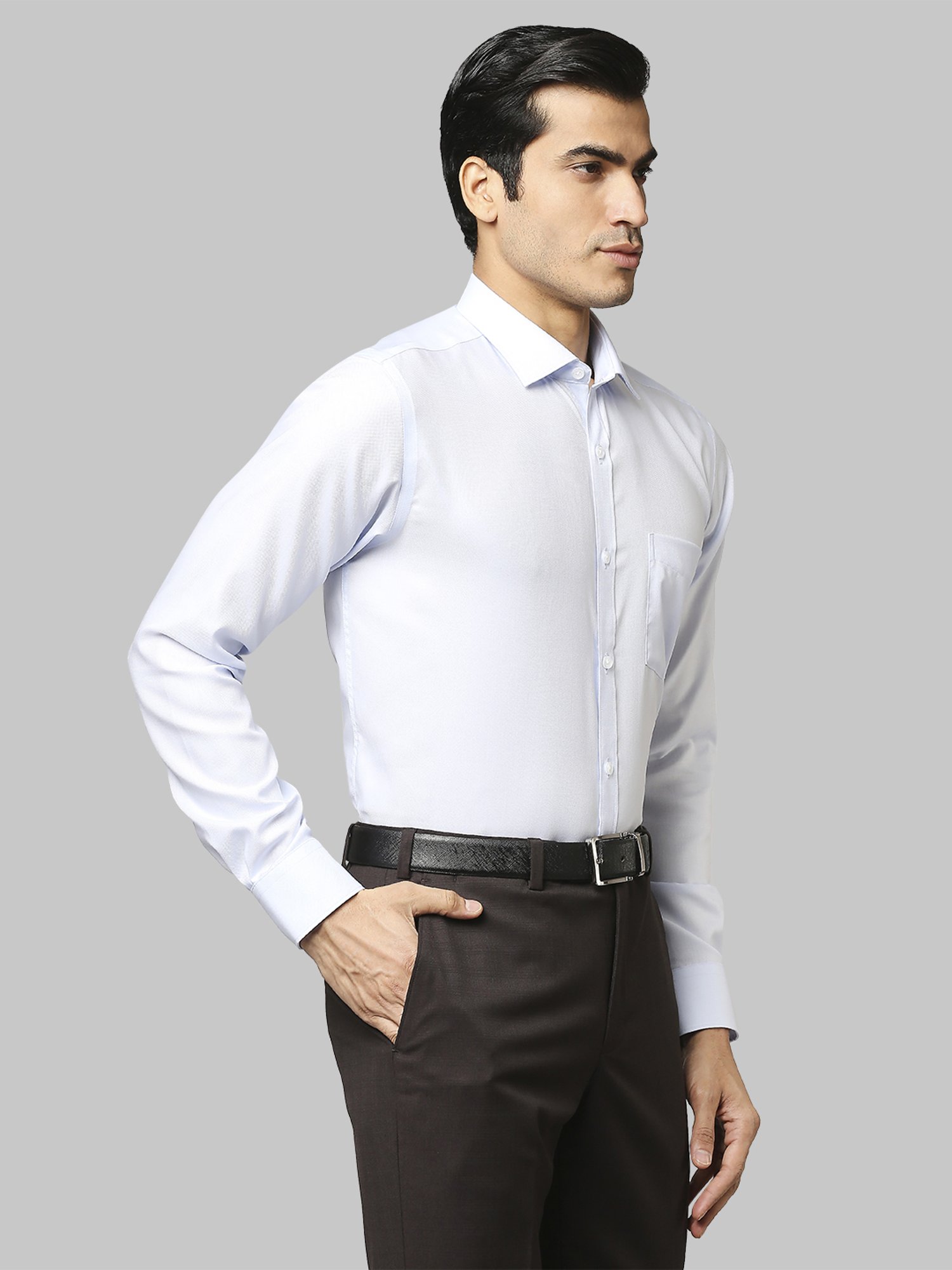 Park Avenue Blue Cotton Slim Fit Shirt