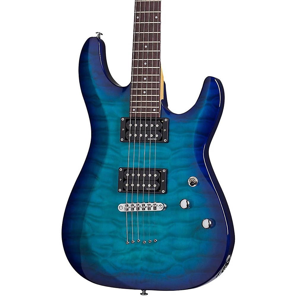 Schecter Guitar Research C-6 Plus Electric Guitar Ocean Blue Burst