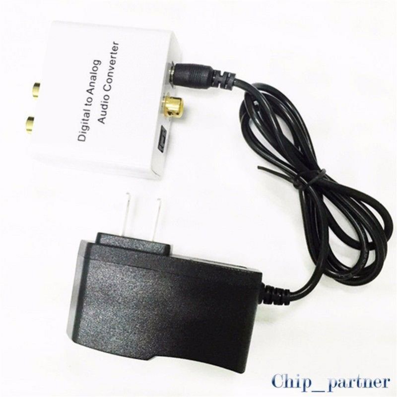 Digital Optical Fiber Coaxial to Analog Audio Converter S/PDIF Decoder 3.5 24bit