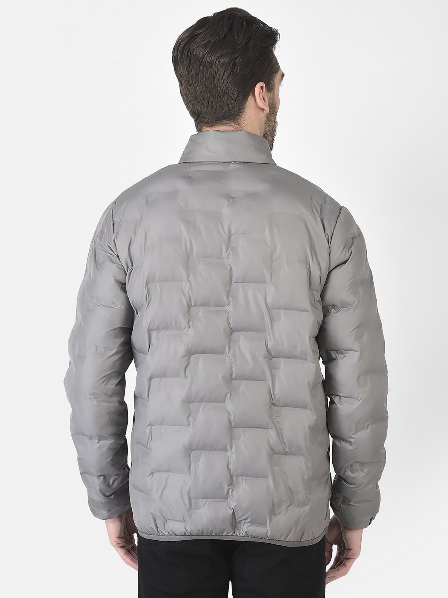 Crimsoune Club Grey Regular Fit Quilted Jacket