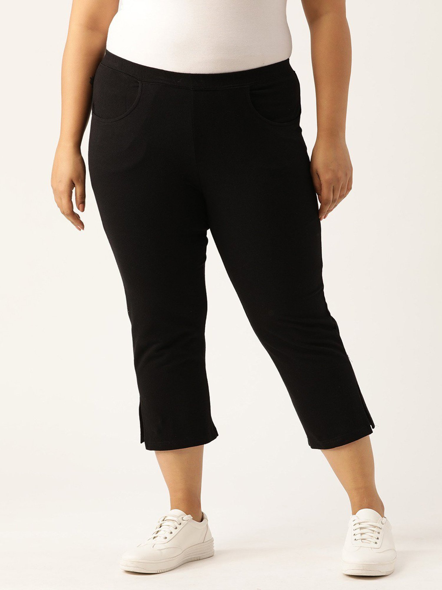 theRebelinme Black High Rise Capris