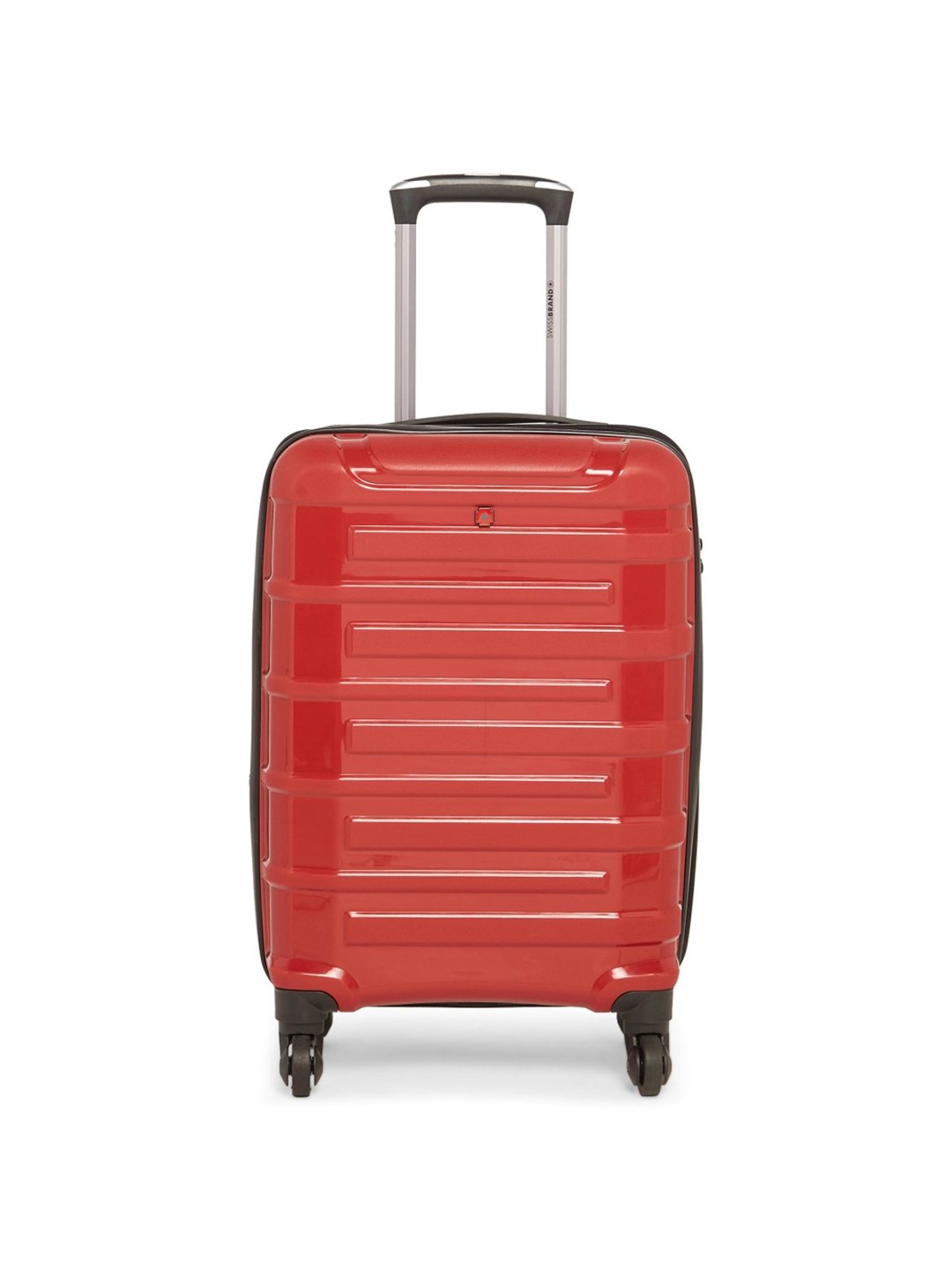 Swiss Brand Sion Red 4 Wheel Small Hard Cabin Trolley - 35 Inch