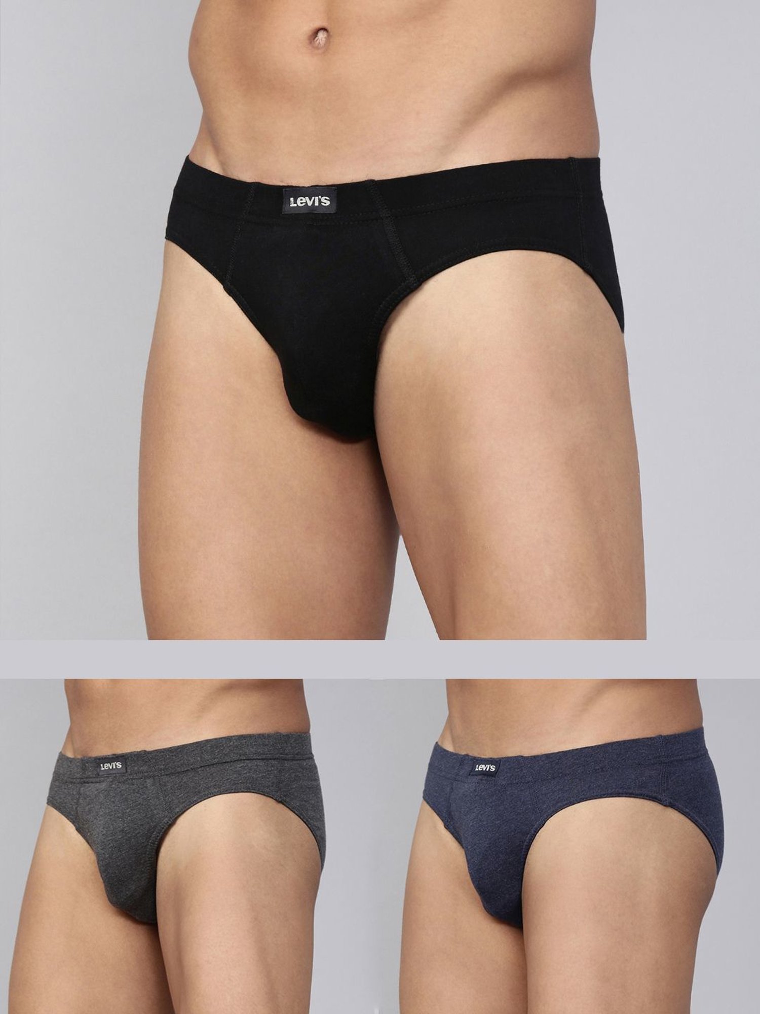 Levi's Multi Cotton Regular Fit Briefs - Pack Of 3