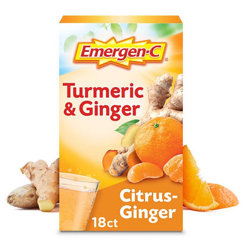 Emergen-C Turmeric & Ginger Powder - Citrus-Ginger - 18ct