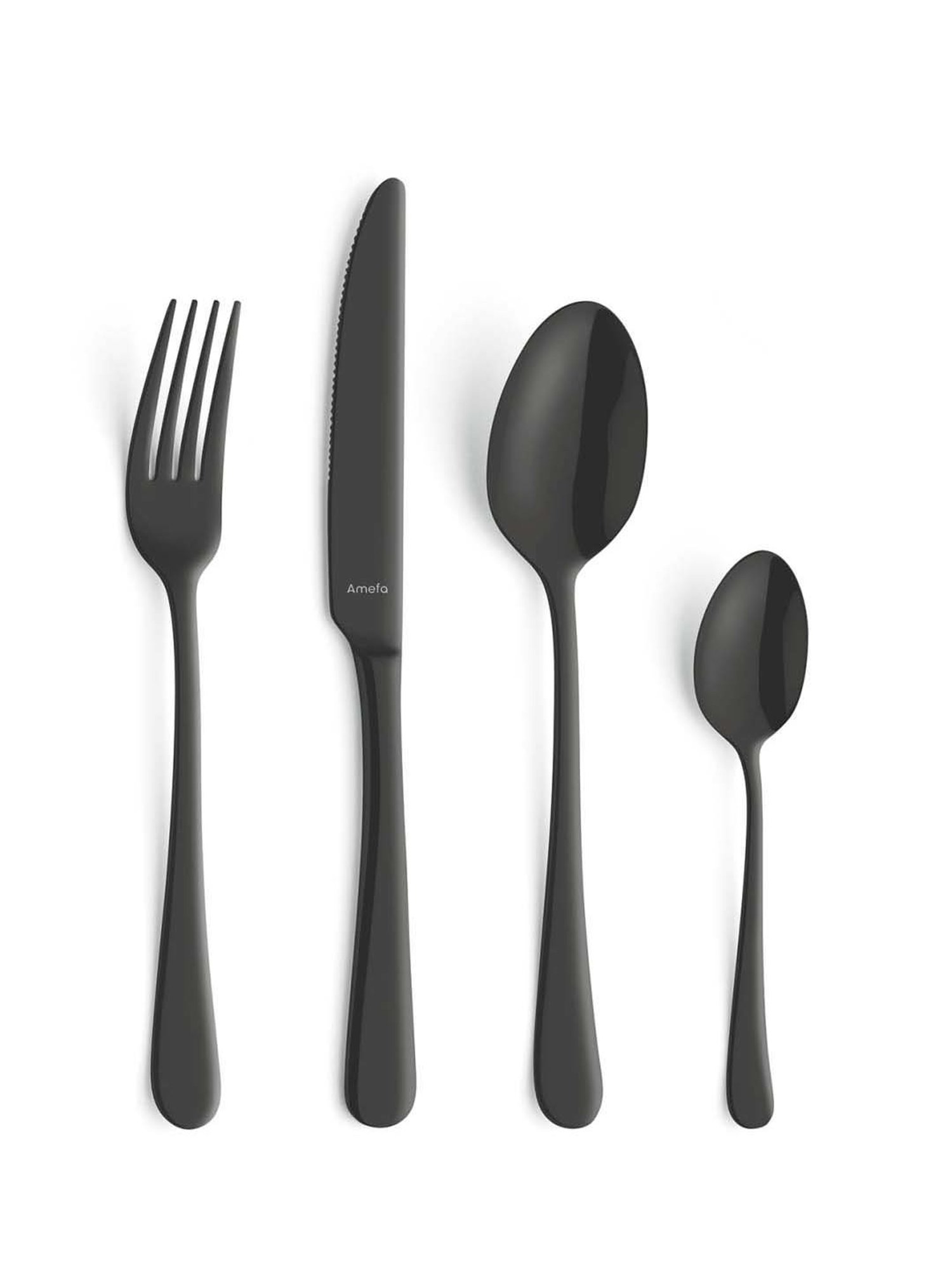 AMEFA Austin Black Stainless Steel 24 Piece Cutlery Set