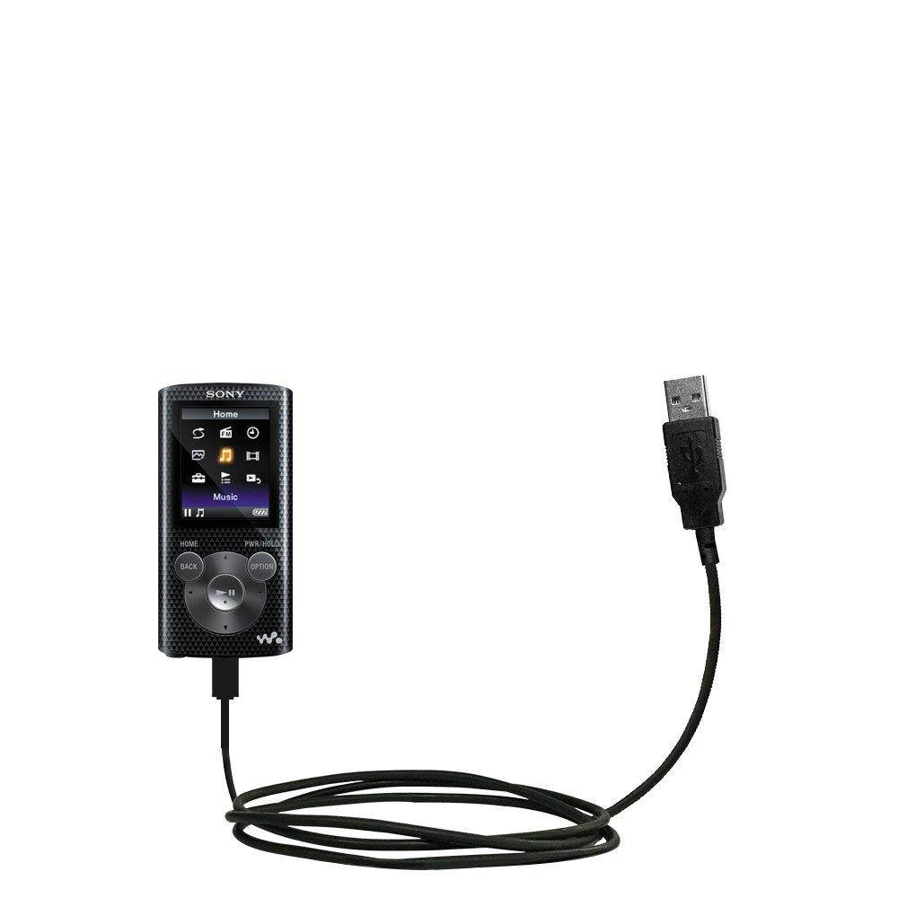 Hot Sync and Charge Straight USB Cable Compatible with Sony NWZ-E383 / NWZ-E384 / NWZ-E385 - Charge and Data Sync with The Same Cable. Built with Gomadic TipExchange Technology