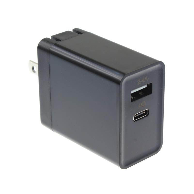 30W 2-Port USB Home Wall Travel Charger with PD Quick Type-C [USB-C] Port Travel Compatible With Samsung Galaxy Tab 4 NOOK 10.1 (SM-T530) S9+ S9, S8+ S8 S7 Edge S6 Edge+ Edge S5, Note9