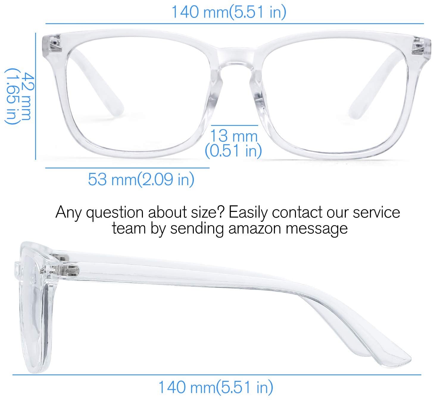 Square Blue Light Blocking Glasses for Women Anti Eye Strain Computer Reading Glasses Unisex Fashion Eyeglasses Frame